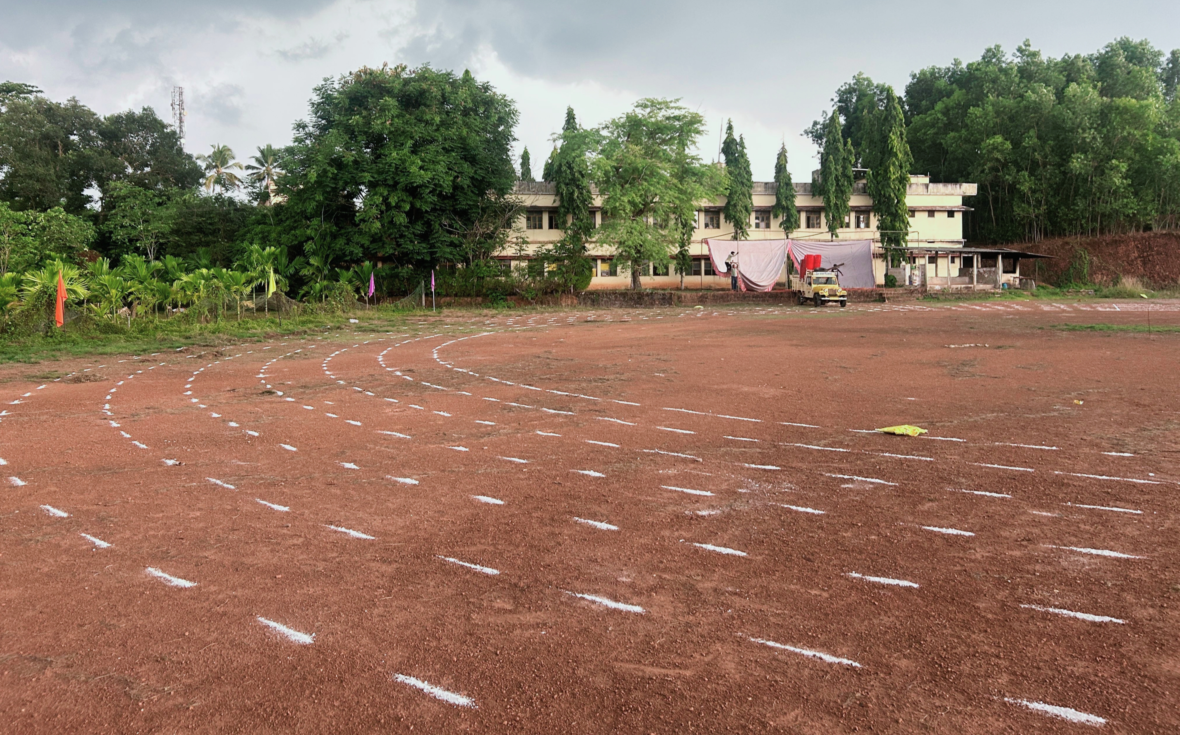 Students playing sports